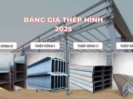 Bảng giá thép hình mới nhất 2025