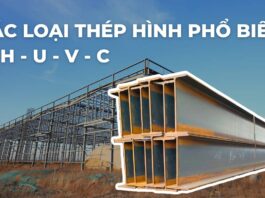 Các loại thép hình phổ biến: I, H, U, V, C Các loại thép hình phổ biến: I, H, U, V, C